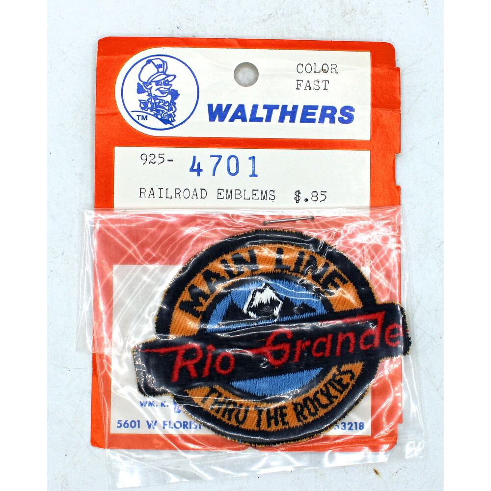 NOS Walthers Rio Grande Main Line Thru The Rockies Railroad Patch
